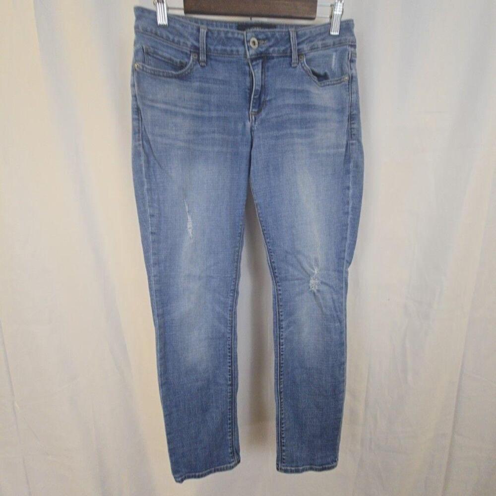 Lucky Brand Lolita Skinny Jeans Womens 6/28 Blue Light Wash Distressed Stretch